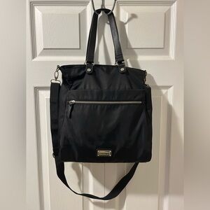 Madden Girl Black Convertible Nylon Tote